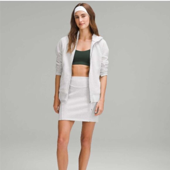 NWT Lululemon Scuba High-Rise Mini Skirt Size XL Heathered Core Ultra Light Grey - Picture 10 of 10